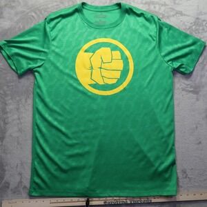 Marvel Avengers Hulk Fist Graphic T Shirt Men's Green XL Polyester